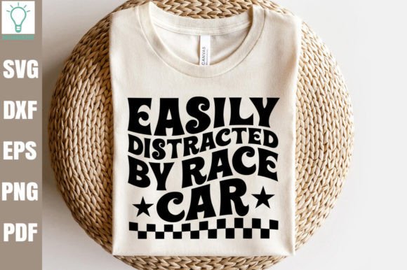 Easily Distracted by Race Car Retro SVG