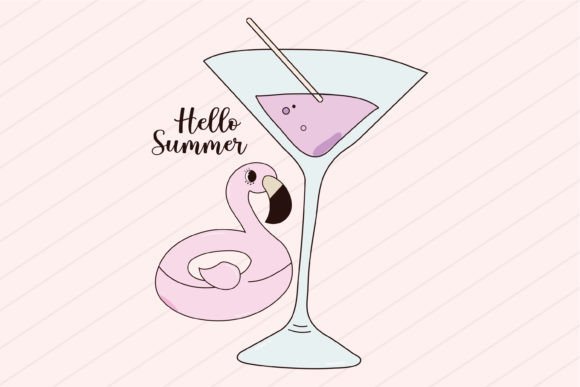 Summer Hello Salt Sand Drink Retro Svg