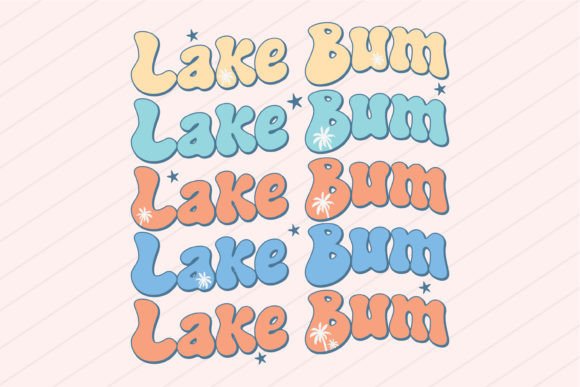 Summer Lake Bum Retro Svg Png Beach